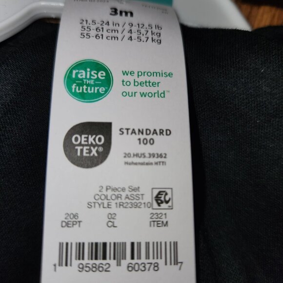 Carter's Baby Halloween Skeleton Jumpsuit w/ Beanie Hat - Size 3m - NWT - Picture 4 of 4